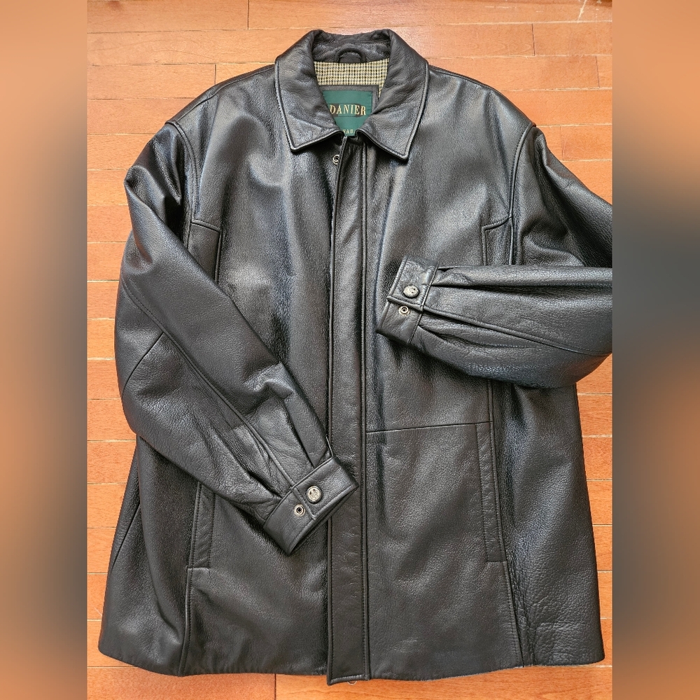 Danier Black Leather Jacket for Men